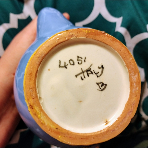 Vintage Bitossi Italy Terracotta Della Robbia Ewer & Cup - Picture 4 of 6